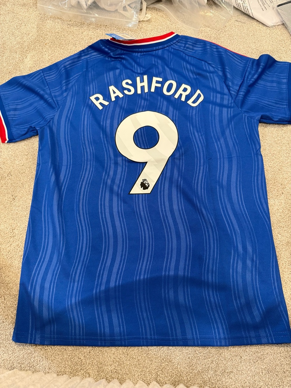 Adidas men’s Manchester United home Marcus rashford #9 slim fit soccer jersey
